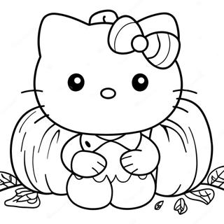 Pagina Para Colorear De Hello Kitty Con Calabaza 12448-10360