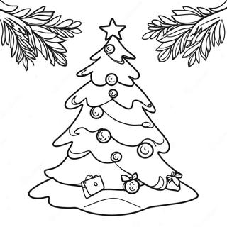 Pagina Para Colorear De Arbol De Navidad Dificil 12467-10371