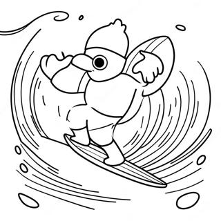 Pagina Para Colorear De Jake El Personaje Surfeando 12498-10398