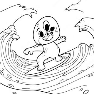 Pagina Para Colorear De Jake El Personaje Surfeando 12498-10400