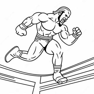 Pagina Para Colorear De Luchador De Wwe Saltando Sobre Oponente 12508-10406