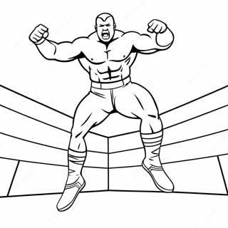 Pagina Para Colorear De Luchador De Wwe Saltando Sobre Oponente 12508-10408