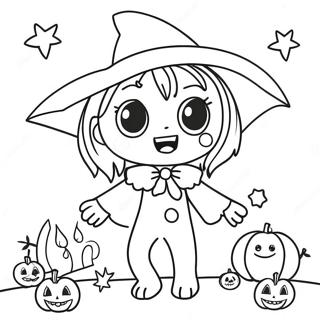 Pagina Para Colorear De Halloween De Anime 12527-10419