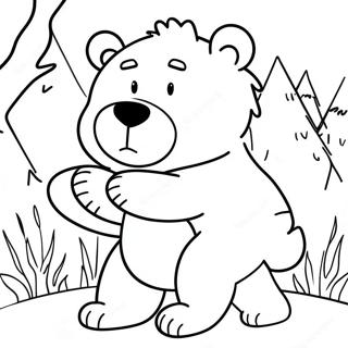 Pagina Para Colorear De Grizzy El Oso En Accion 12558-10455