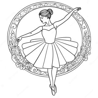 Pagina Para Colorear De Bailarina Elegante En Pose Graciosa 12568-10462