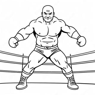 Pagina Para Colorear De Accion De Luchador De Wwe Dinamico 12588-10478