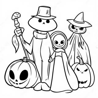 Pagina Para Colorear De Personajes Espeluznantes De Halloweentown 12608-10493