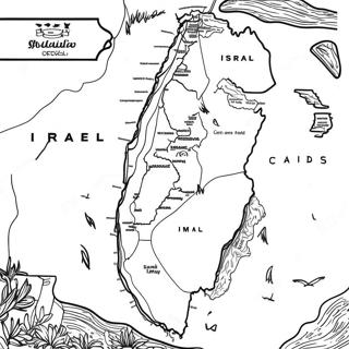 Pagina Para Colorear Del Mapa De Israel 12617-10499