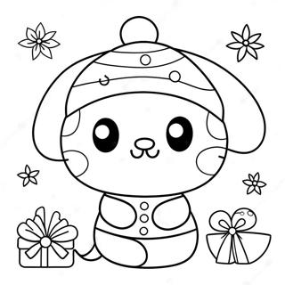 Pagina Para Colorear De Navidad De Sanrio 12627-10508