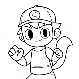 Pokemon Ash Páginas Para Colorear