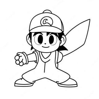 Pagina Para Colorear De Ash Ketchum De Pokemon 12637-10516