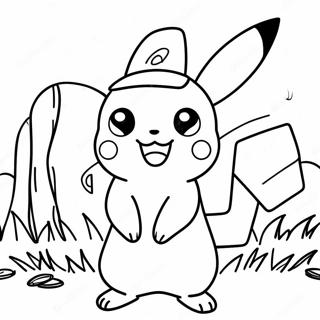 Pagina Para Colorear De Ash Con Pikachu 12638-10520