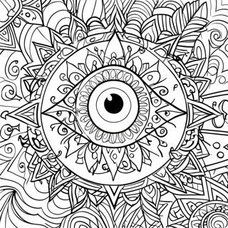 Pagina Para Colorear Del Mandala Del Ojo Maligno Colorido 12658-10533