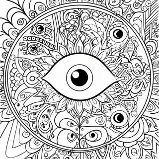 Pagina Para Colorear Del Mandala Del Ojo Maligno Colorido 12658-10534