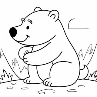 Pagina Para Colorear De Oso Polar Lindo Jugando 1272-1019