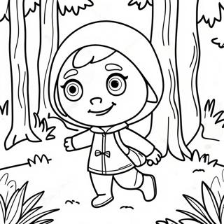 Pagina Para Colorear De Masha Aventurera En El Bosque 12758-10614