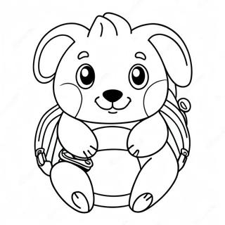 Pagina Para Colorear De Una Mochila De Animal Lindo 12798-10645