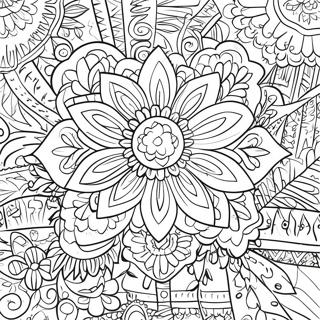 Pagina Para Colorear De Banner De Papel Picado Colorido 12868-10699