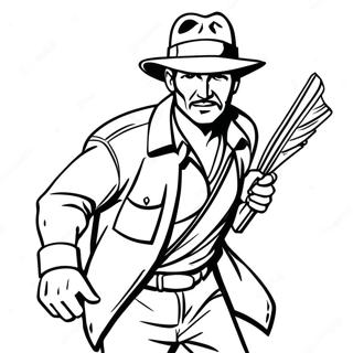 Pagina Para Colorear De Indiana Jones Con Latigo 12998-10801