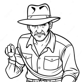 Pagina Para Colorear De Indiana Jones Con Latigo 12998-10803