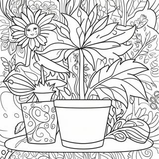 Pagina Para Colorear De Plantas Para Adultos 13027-10822