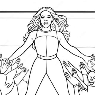 Pagina Para Colorear De Beyonce Actuando En El Escenario 13108-10891