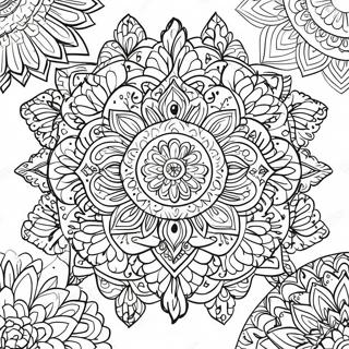 Pagina Para Colorear De Mandala Calmante 1312-1049