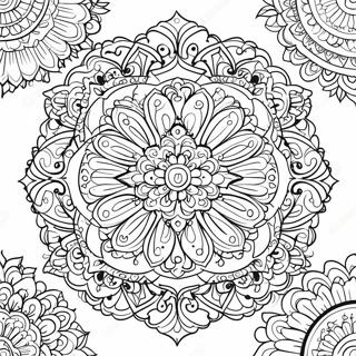 Pagina Para Colorear De Mandala Calmante 1312-1052