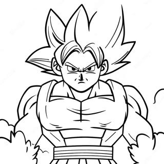 Pagina Para Colorear De Goku En Pose De Batalla Epica 13188-10954