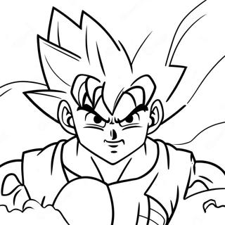 Pagina Para Colorear De Goku En Pose De Batalla Epica 13188-10956