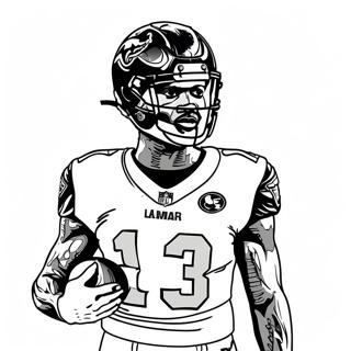 Lamar Jackson Páginas Para Colorear