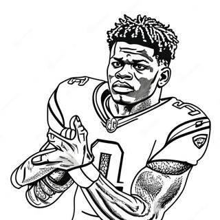 Pagina Para Colorear De Lamar Jackson 13237-10992