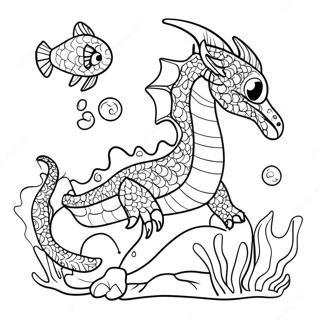 Pagina Para Colorear De Dragon Marino Colorido 13248-11003