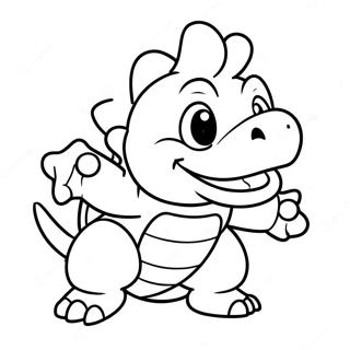 Pagina Para Colorear De Bowser Jr En Una Pose Traviesa 13268-11017