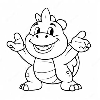 Pagina Para Colorear De Bowser Jr En Una Pose Traviesa 13268-11019