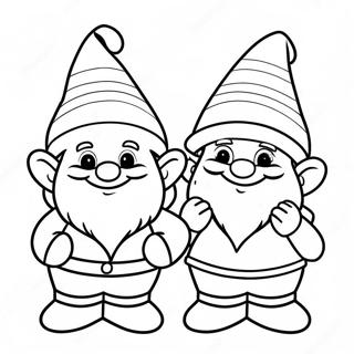 Gnomos De Navidad Páginas Para Colorear