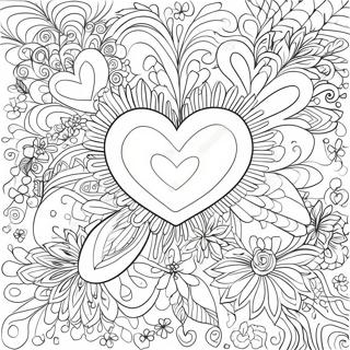 Pagina Para Colorear De Corazones Coloridos Con Patrones 13428-11146