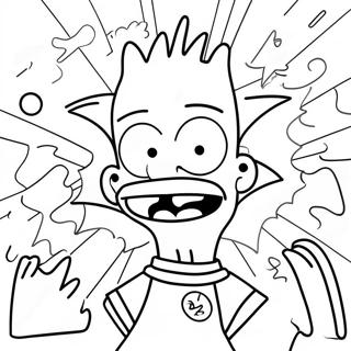 Pagina Para Colorear De Bart Simpson Psicodelico 13437-11152