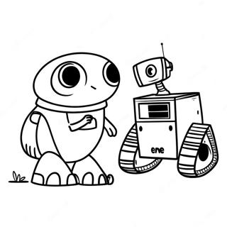 Pagina Para Colorear De Wall E Y Eve Adorables 13448-11162