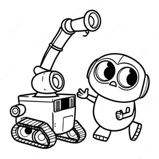 Pagina Para Colorear De Wall E Y Eve Adorables 13448-11163