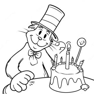 Feliz Cumpleaños Dr Seuss Páginas Para Colorear