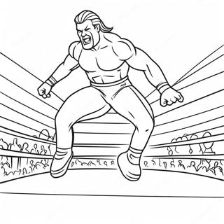 Pagina Para Colorear De Luchador De Wwe Saltando Sobre Oponente 13528-11226