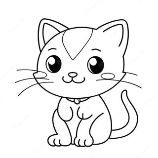 Pagina Para Colorear De Gato Chibi Lindo 13569-11249