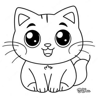 Pagina Para Colorear De Gato Chibi Lindo 13569-11250