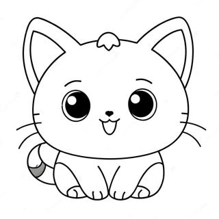 Pagina Para Colorear De Gato Chibi Lindo 13569-11252