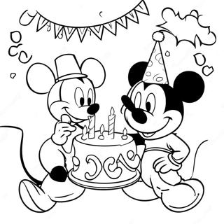 Pagina Para Colorear De Fiesta De Cumpleanos De Mickey Mouse 13578-11253