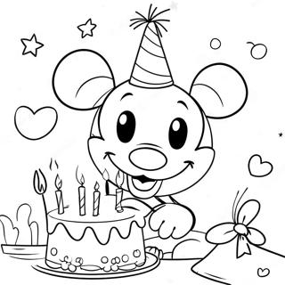 Pagina Para Colorear De Fiesta De Cumpleanos De Mickey Mouse 13578-11254