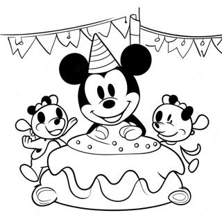 Pagina Para Colorear De Fiesta De Cumpleanos De Mickey Mouse 13578-11256