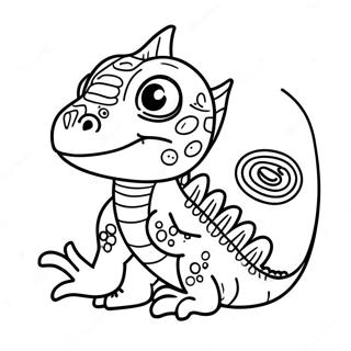 Pagina Para Colorear De Iguana Bebe Linda 13609-11281