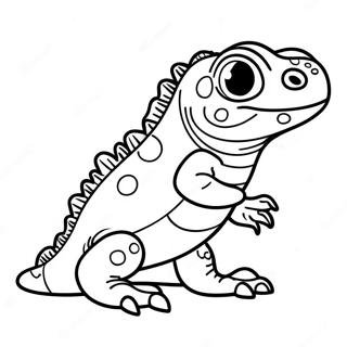 Pagina Para Colorear De Iguana Bebe Linda 13609-11283